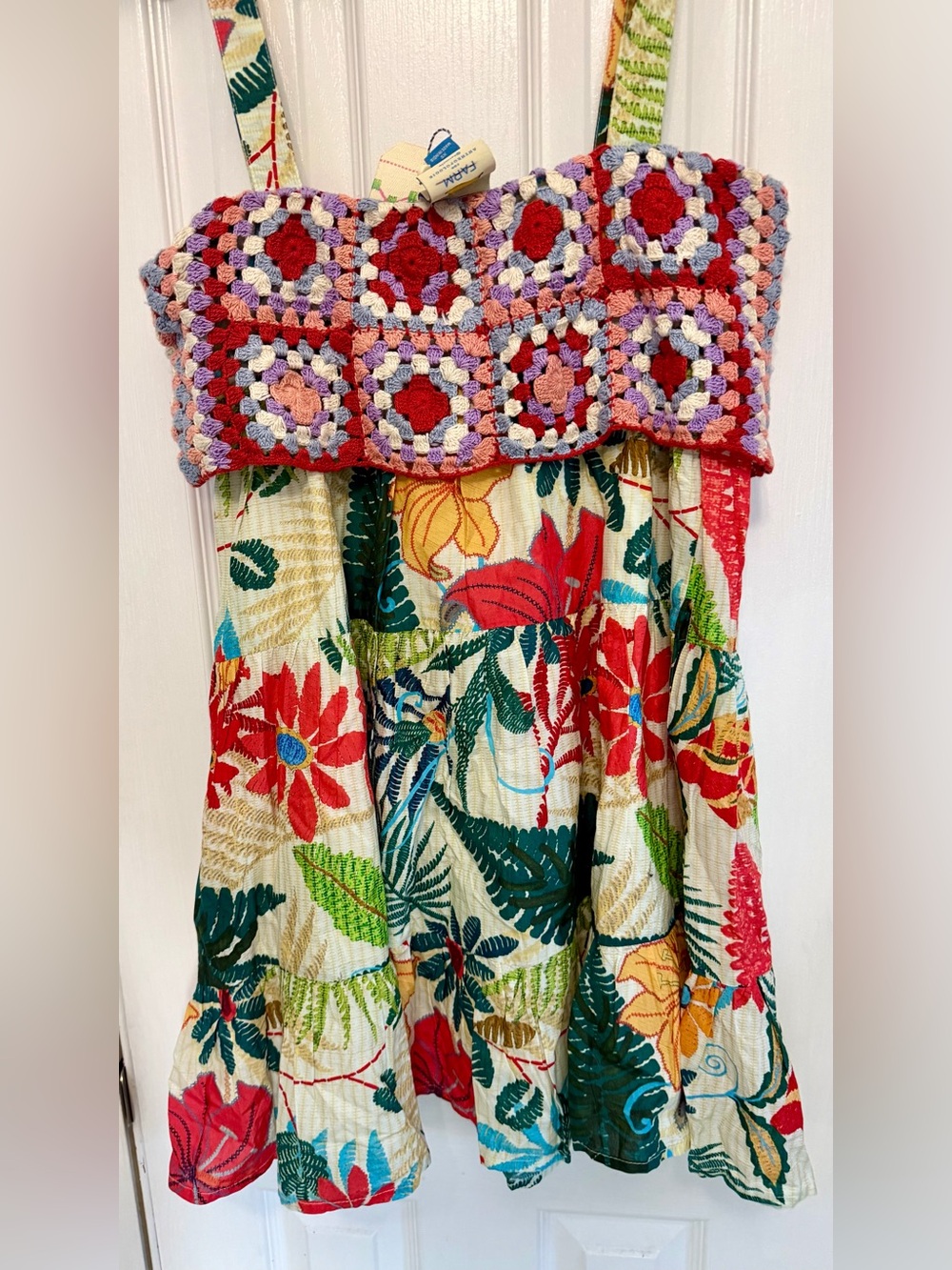 FARM Rio Tropical Patchwork Mini Dress in Multi-Color - Picture 6 of 6